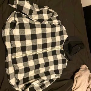 Flannel zip up jacket